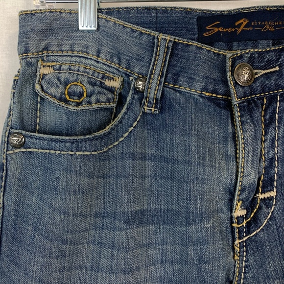 Seven7 Medium Wash Straight Leg Jeans 33" inseam - Picture 4 of 6